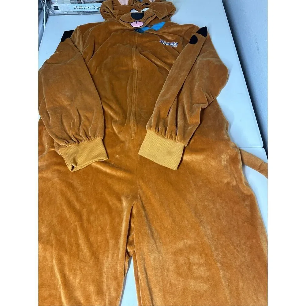 SCOOBY- DOO Spirit Adult Zipper One Piece Plush Costume Union Suit Size L/XL - Picture 7 of 16